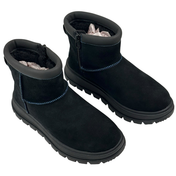Koolaburra by UGG Koola Mini Hybrid Waterproof Black Suede Boots Womens 7 New - Picture 1 of 14